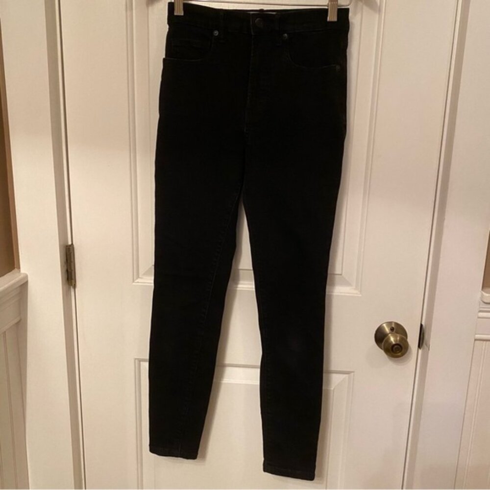 EVERLANE JEANS SKINNY BLACK STRETCH DENIM HIGH RISE SIZE 27